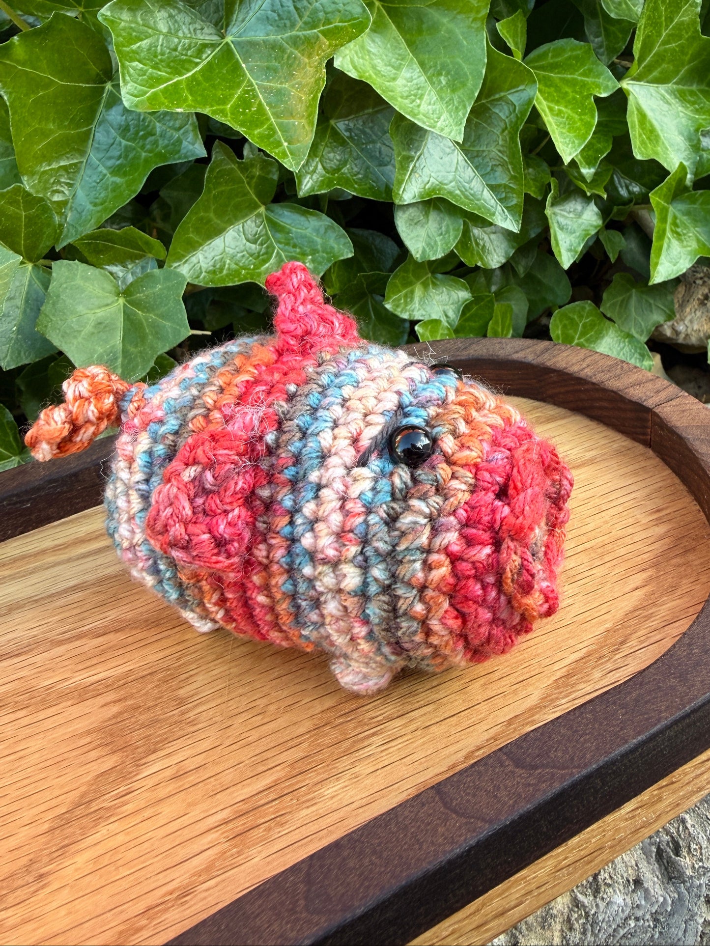 Chunky Variegated Crochet Pig