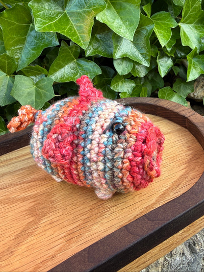 Chunky Variegated Crochet Pig