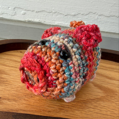 Chunky Variegated Crochet Pig