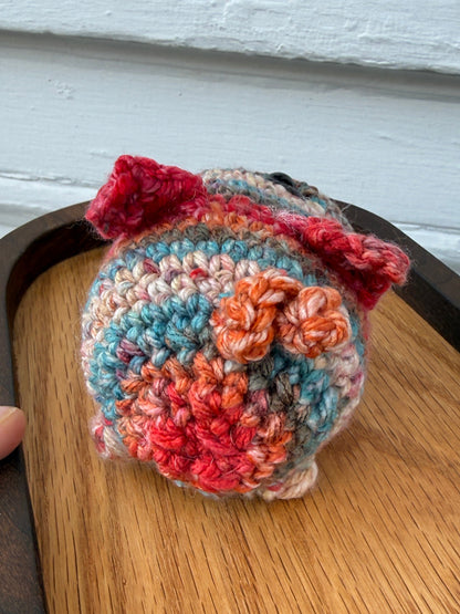Chunky Variegated Crochet Pig