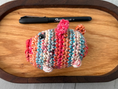 Chunky Variegated Crochet Pig