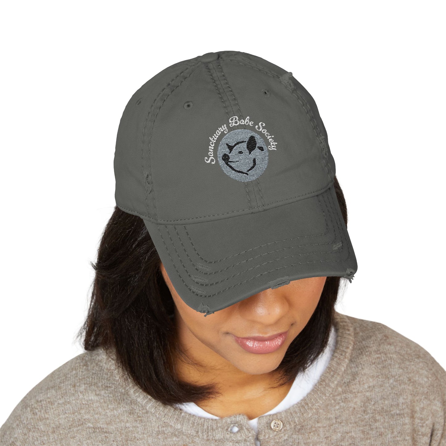 Sanctuary Babe Society Distressed Baseball Cap (100% Cotton; 3 Color Options)