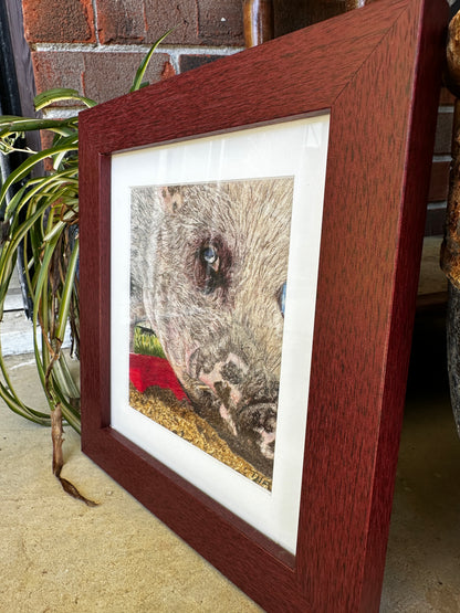 Bubo — Framed Color Pencil Portrait by Tricia Formanski