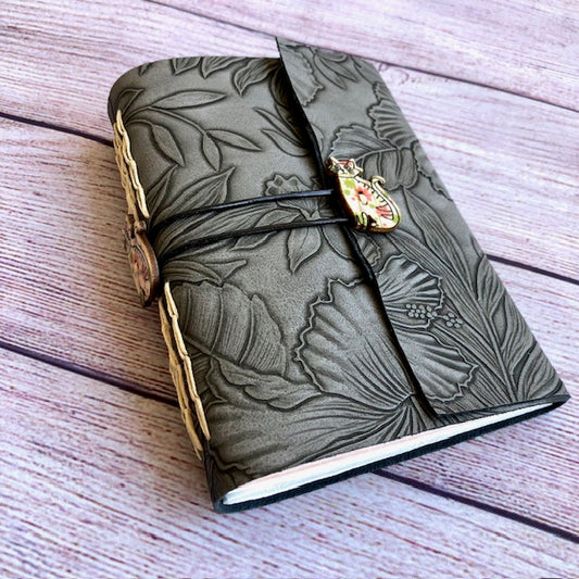Deep Moss Green Wrap-Around Journal