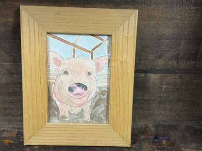 Hocus Pocus - framed original watercolor by the Vegan Potter