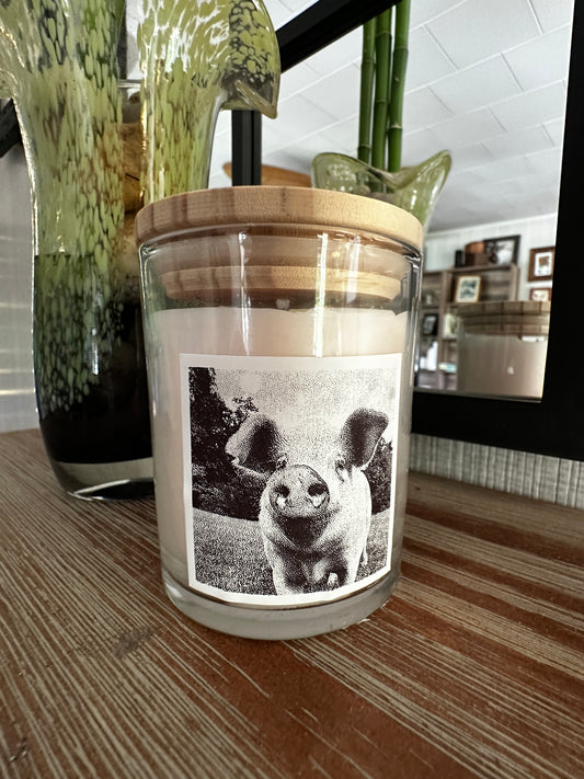 Hand-Poured Maple Scented Candle Featuring Carl