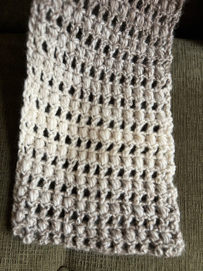 Handmade Earthtone Fade Crochet Scarf by Penny C.