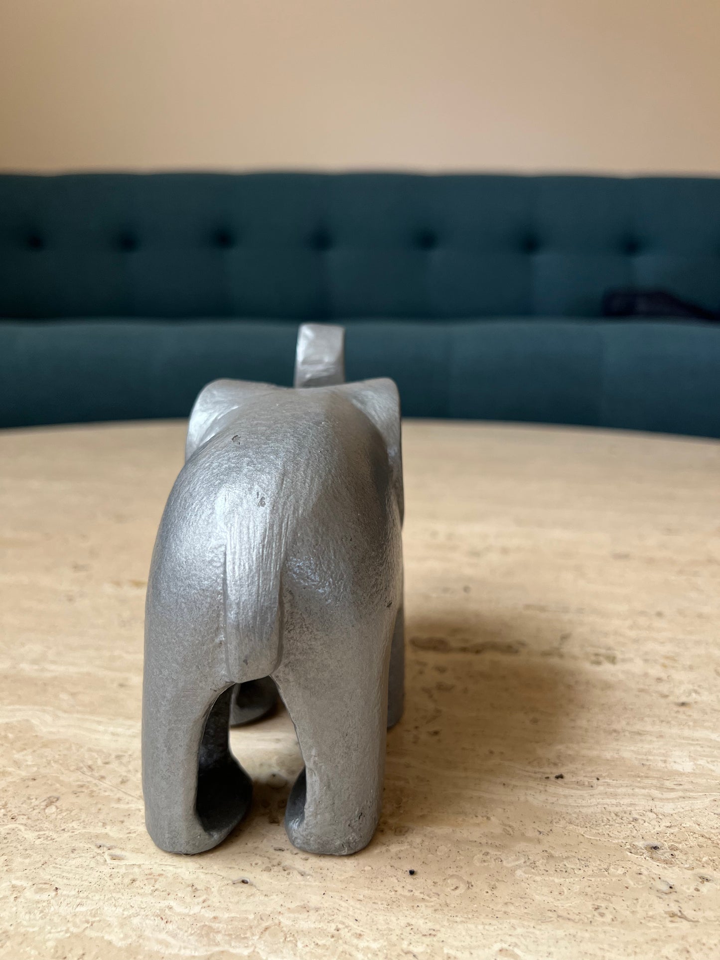 Metal Elephant Sculpture – Trunk-Up