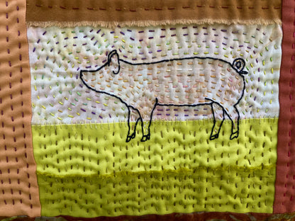 MollyJo Surrounded by Love - Hand-Embroidered Art Quilt