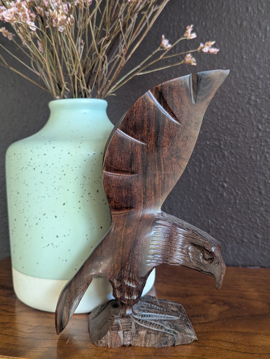 Hand-Carved Wooden Eagle