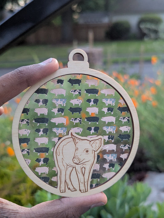 Not Just One Pig - Suncatcher