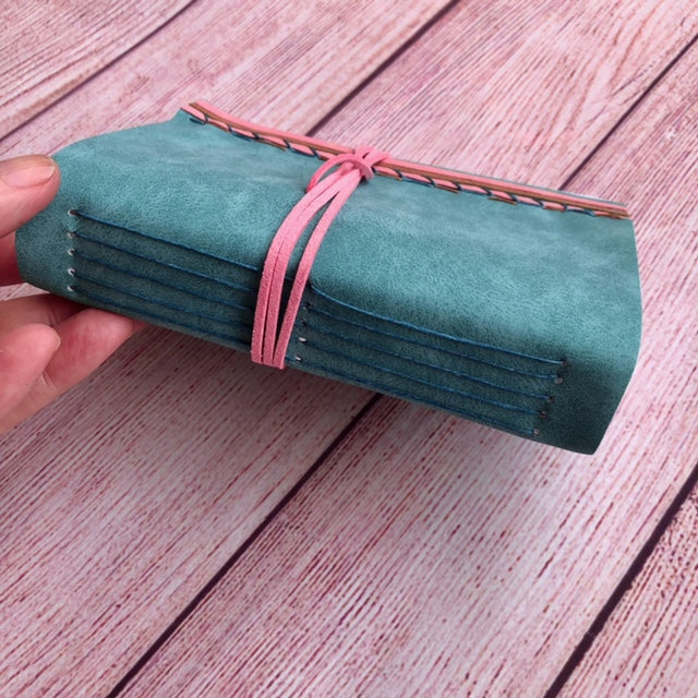 Absolutely Beachy Journal with Vegan Suede Cover (Turquoise)