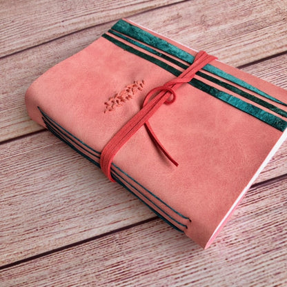 Absolutely Beachy Journal with Vegan Suede Cover (Coral)