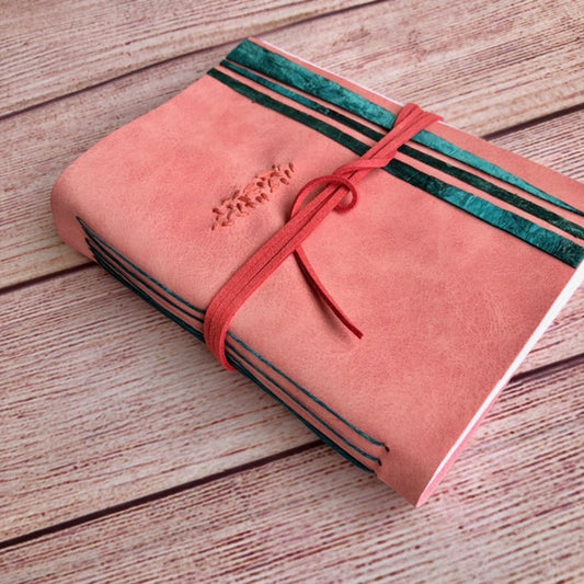 Absolutely Beachy Journal with Vegan Suede Cover (Coral)
