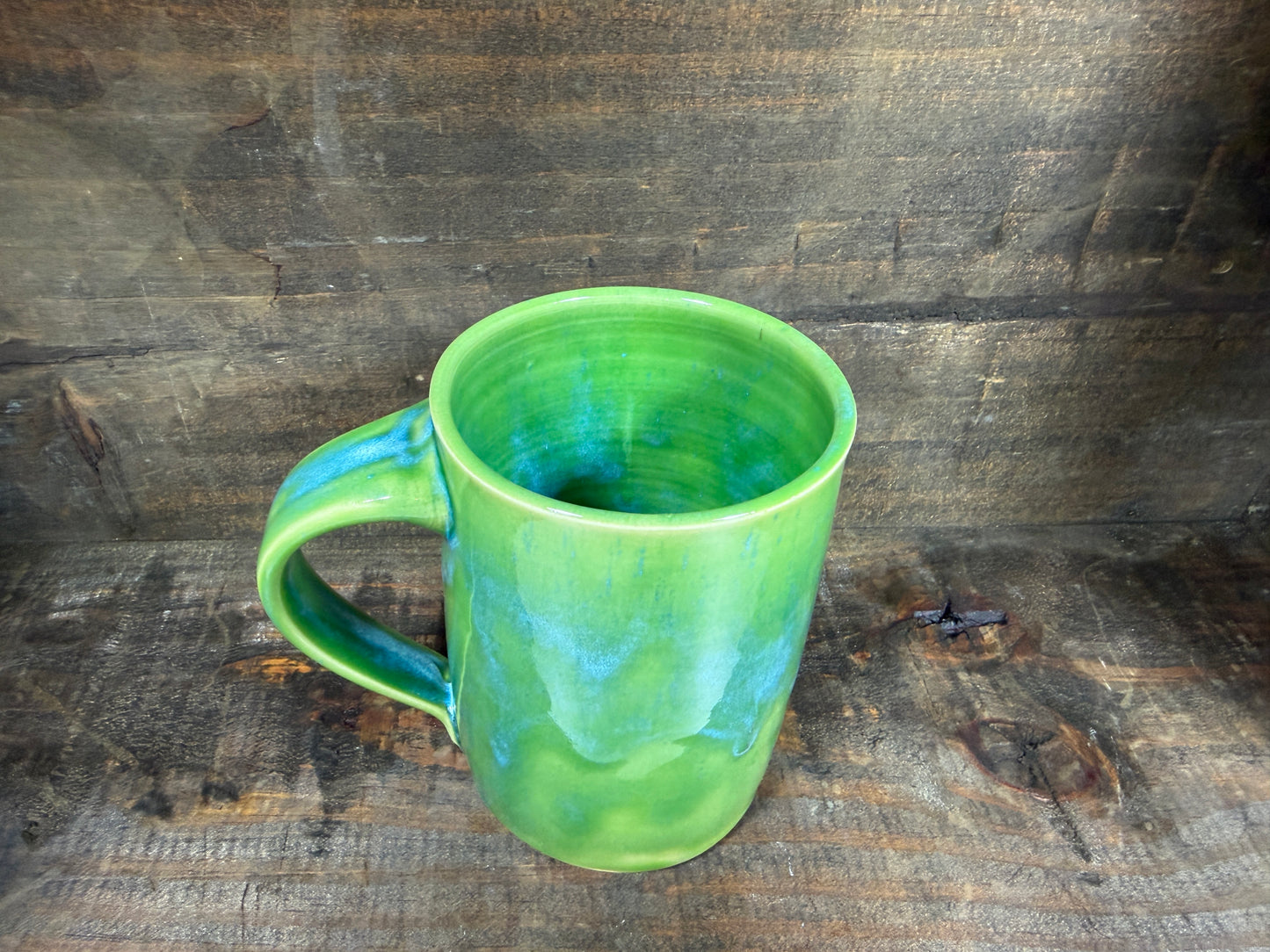 Lime Green Mug - Handcrafted Ceramics by the Vegan Potter