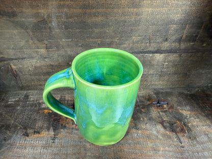 Lime Green Mug - Handcrafted Ceramics by the Vegan Potter