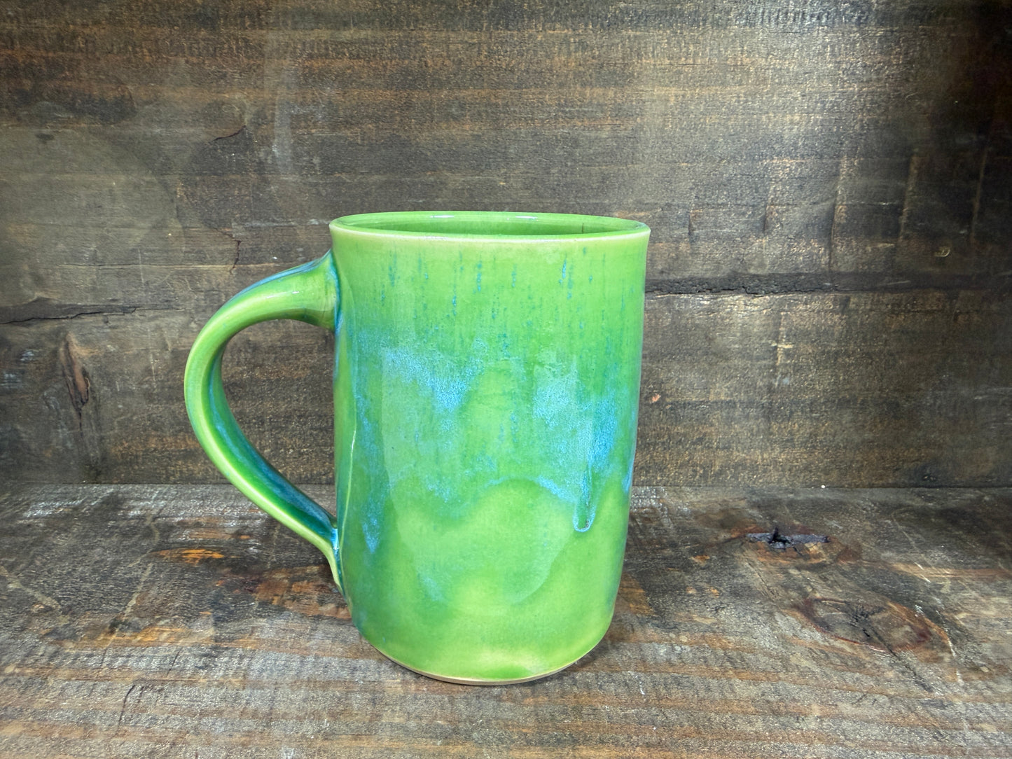Lime Green Mug - Handcrafted Ceramics by the Vegan Potter