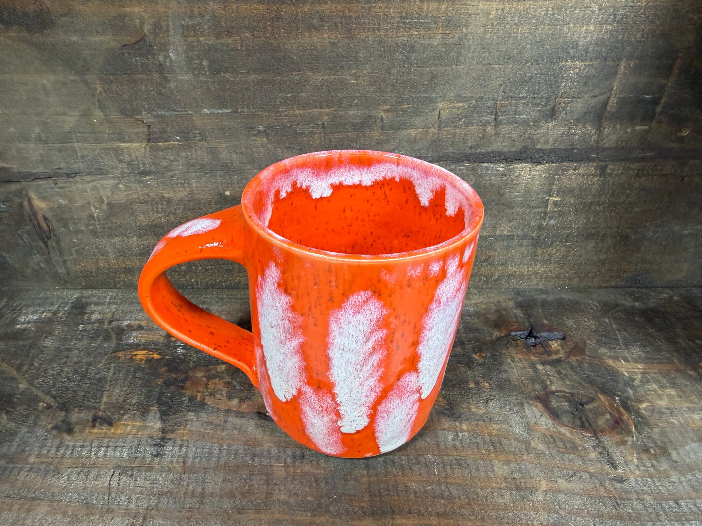 Orange Creamsicle Mug - Handcrafted Ceramics by the Vegan Potter