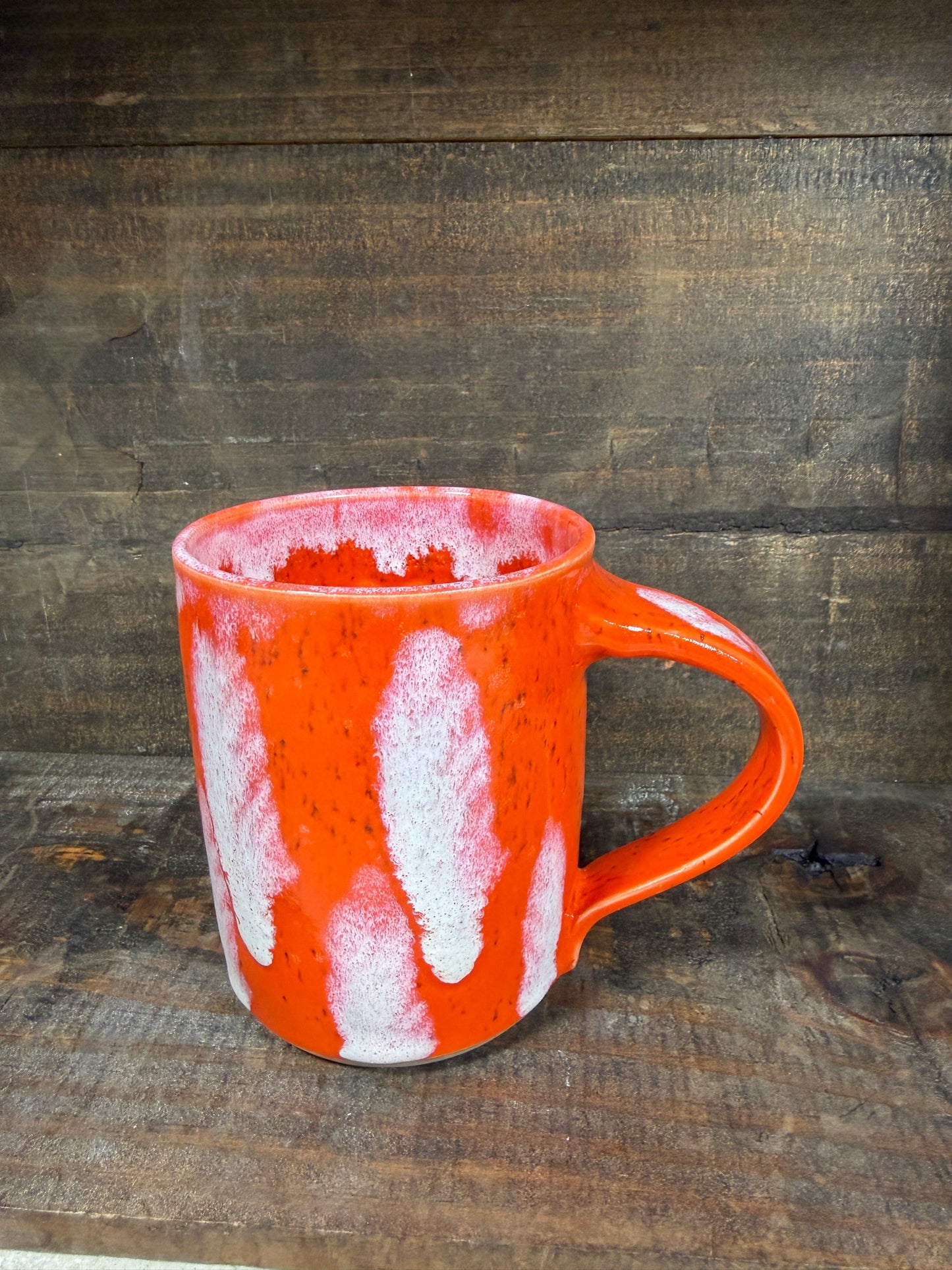 Orange Creamsicle Mug - Handcrafted Ceramics by the Vegan Potter