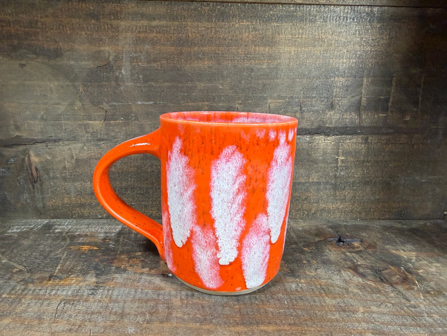 Orange Creamsicle Mug - Handcrafted Ceramics by the Vegan Potter