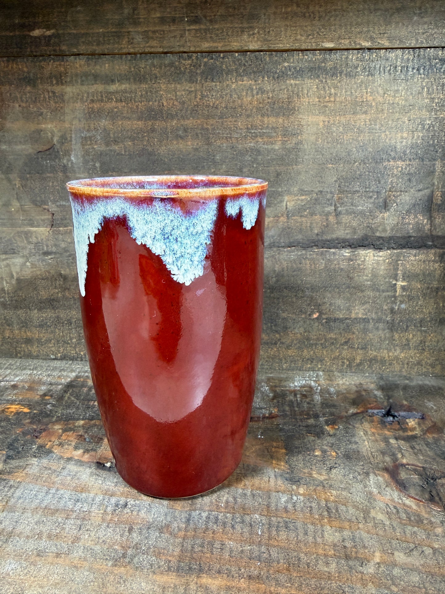Red Tumbler - Handcrafted Ceramics by the Vegan Potter