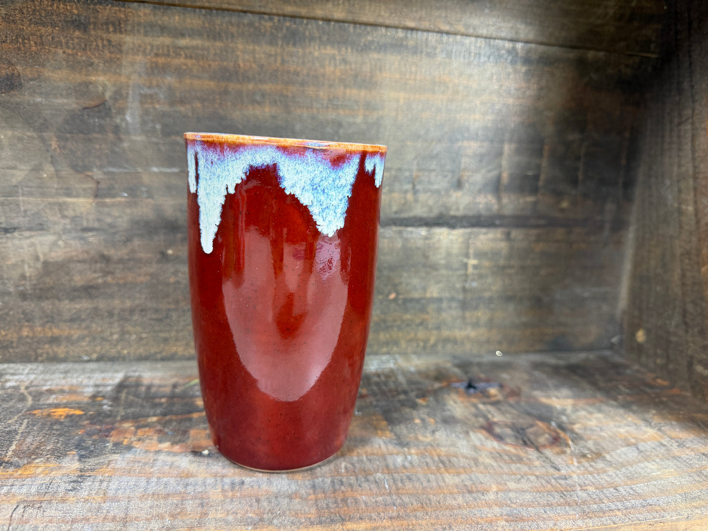Red Tumbler - Handcrafted Ceramics by the Vegan Potter