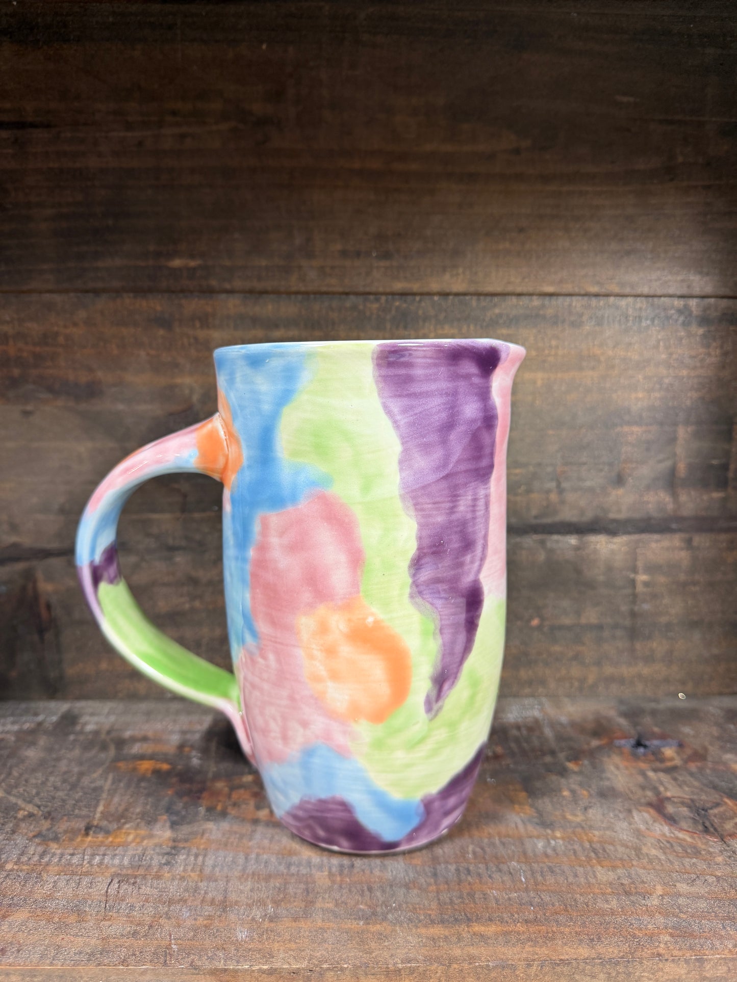 Tie Dye Vase / Pitcher - Handcrafted Ceramics by the Vegan Potter