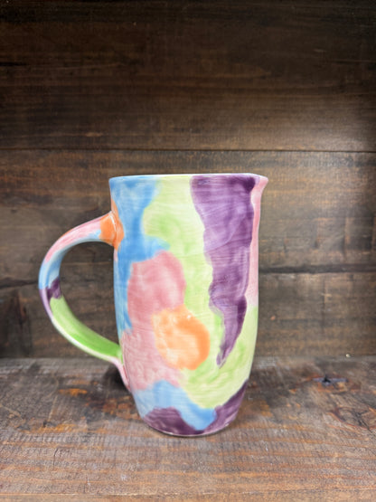 Tie Dye Vase / Pitcher - Handcrafted Ceramics by the Vegan Potter