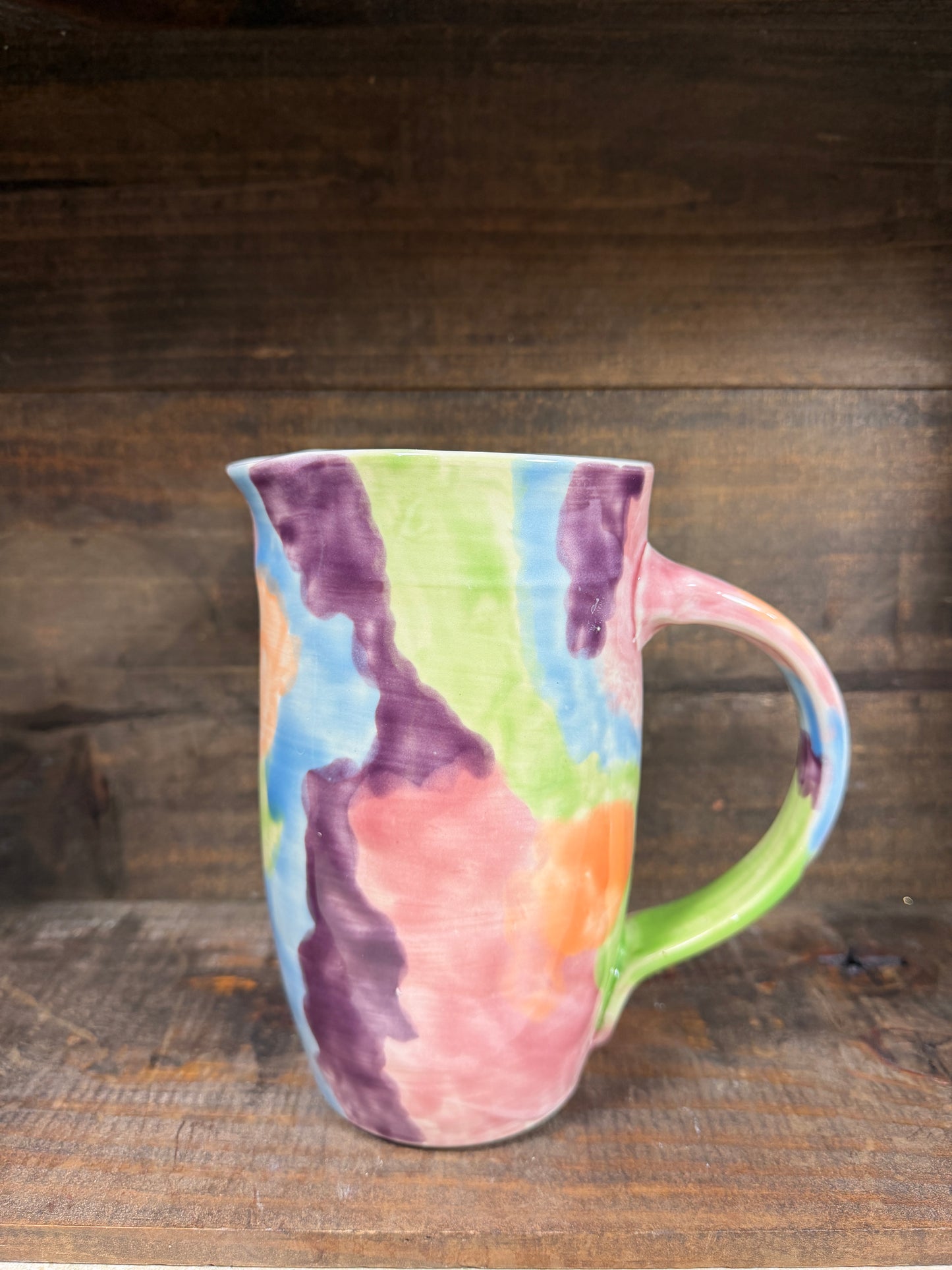 Tie Dye Vase / Pitcher - Handcrafted Ceramics by the Vegan Potter