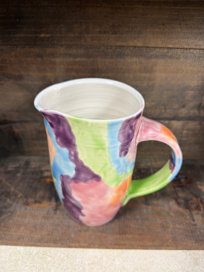 Tie Dye Vase / Pitcher - Handcrafted Ceramics by the Vegan Potter